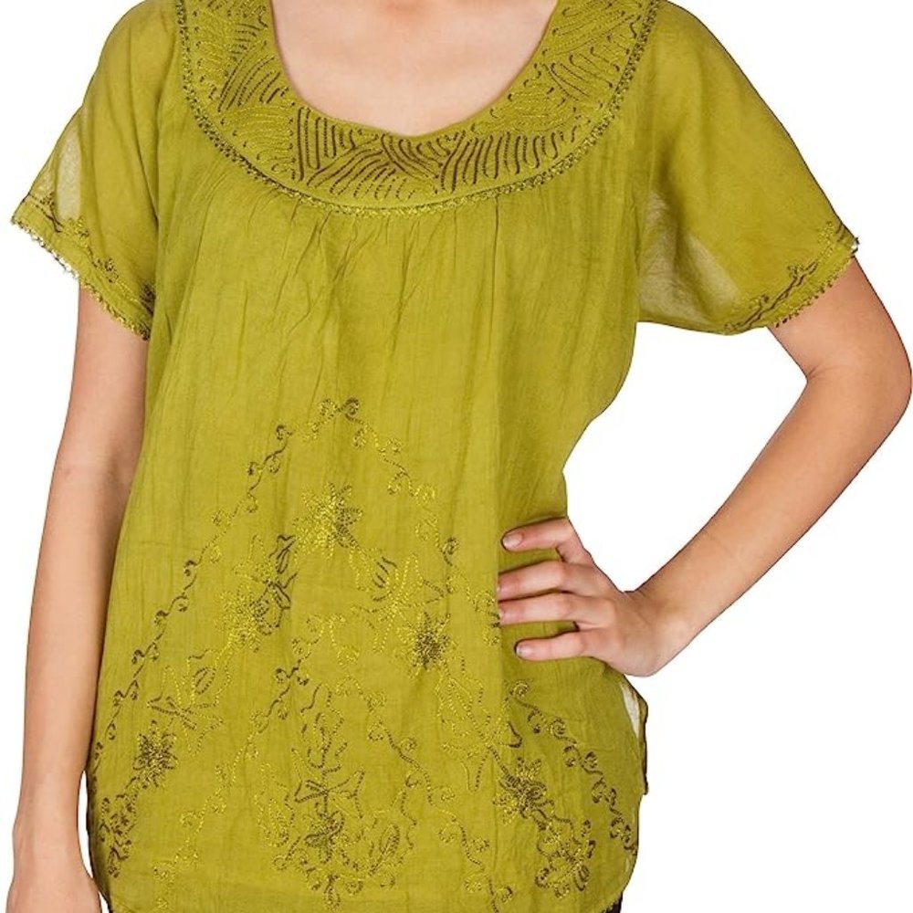 NWOT Semi-Sheer Gauzy Top W-21" L-24" Large